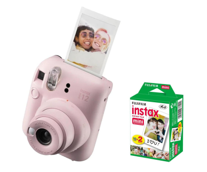 Aparat natychmiastowy Fujifilm Instax Mini 12 różowy + wkłady (20 zdjęć)